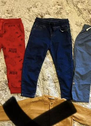 Брюки спортивные штаны брюки джинсы на мальчика 3-4 года 98-104 см1 фото