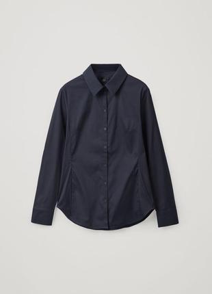 Сорочка cos slim-fit cotton shirt / 406 фото