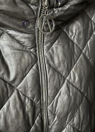 Куртка моко-металлик из эко-кожи4 фото