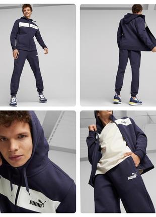 Костюм спортивний чоловічий ( оригінал) puma fz panel tracksuit white blue 675022 26.