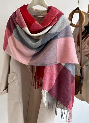 Теплий зимовий великий кашеміровий шарф/палантин.❄️2 фото
