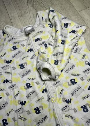 Теплый человечек пижама (без начеса, с закрытыми ножками) 74 размер (6-9 месяцев)8 фото