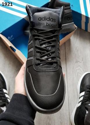 Чоловічі зимові шкіряні кросівки adidas ultra boost3 фото