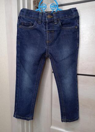 Модные фирменные джинсы брюки синие pepco для мальчика 2-3 года1 фото