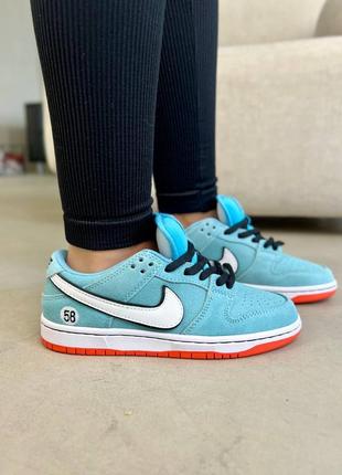 Жіночі кросівки nike sb dunk low gulf blue синього кольору