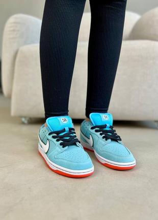 Жіночі кросівки nike sb dunk low gulf blue синього кольору2 фото