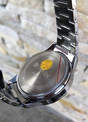 Часы мужские кварцевые curren наручные серебряные, карен5 фото