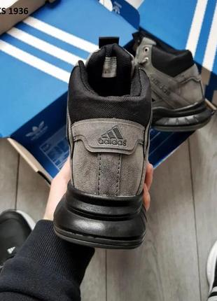 Мужские зимние кожаные кроссовки adidas6 фото