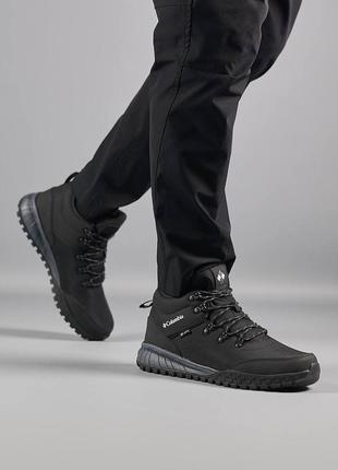 Шикарні чоловічі кросівки " columbia firebanks mid trinsulate black grey termo -21' winter "7 фото