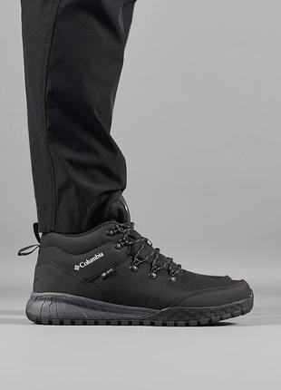 Шикарні чоловічі кросівки " columbia firebanks mid trinsulate black grey termo -21' winter "8 фото