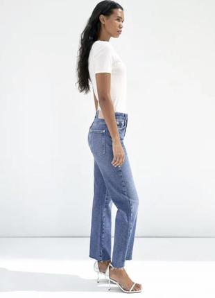 Женские джинсы zara straight fit прямого кроя/ 32 размер2 фото