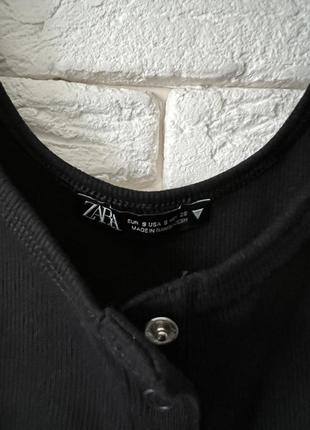 Чорне базове плаття-майка рубрик/кнопки zara new розмір s ідеал4 фото