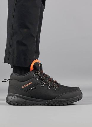 Шикарные мужские кроссовки " columbia firebanks mid trinsulate black  orange termo -21’ winter "8 фото