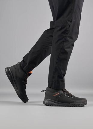 Шикарные мужские кроссовки " columbia firebanks mid trinsulate black  orange termo -21’ winter "9 фото