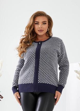 Жіноча тепла кофта ангора, кофтинка на блискавці з вовни, батал, xl, xxl, 2xl, 3xl1 фото