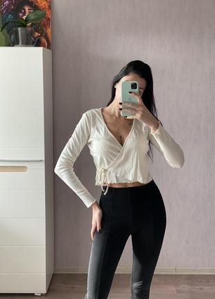 Кофтинка в рубчик на запах