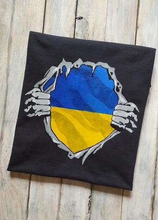Патриотические футболки с ручной росписью акрилом 🌈
