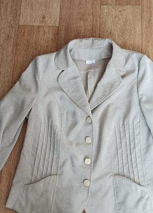 🌹🌹 женский вельветовый пиджак бежевый мелкий вельвет 🌹🌹4 фото