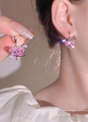 Серьги сердце
