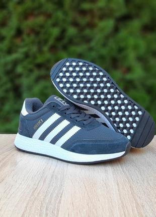 Зимние женские кроссовки adidas iniki winter grey white серого с белым цветов термо6 фото