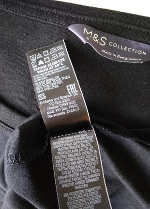 Р 10-12 / 44-46-48 актуальная базовая черная легкая кофточка футболка лонгслив хлопок трикотаж m&s5 фото