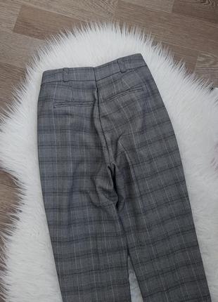 Сірі брюки/штани в клітку класика/класичні f&f xs/429 фото