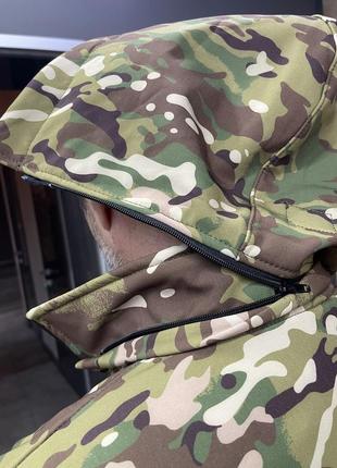 Куртка тактична special, softshell, мультикам, розмір m, демісезонна куртка флісова для військових софтшелл8 фото