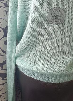 🩵💚мятный джемпер с люрексом
