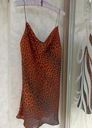 Міні-сукня zara з леопардовим гепардом і тваринним принтом7 фото