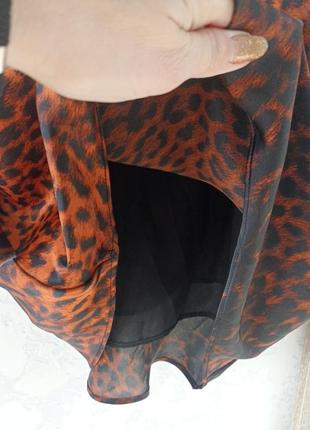 Міні-сукня zara з леопардовим гепардом і тваринним принтом8 фото