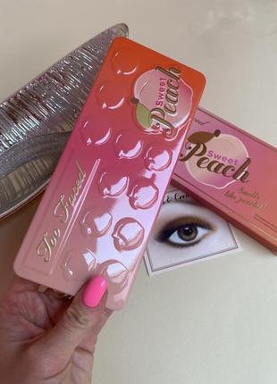 Too faced sweet peach eye shadow palette палетка теней для век2 фото