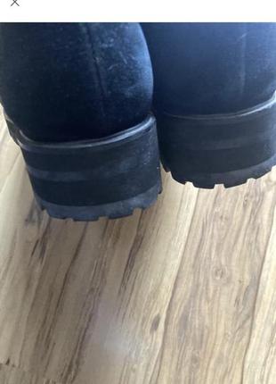 Новые чёрные туфли на протекторе искусственная замша 41 размер5 фото