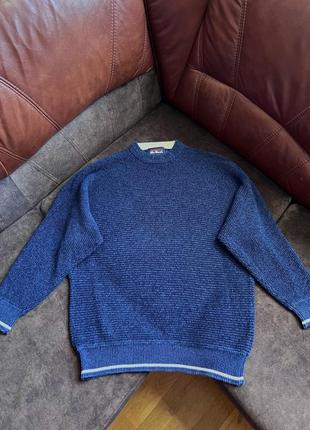 Хлопковый свитер mcneal оригинальный синий, летучая мышь3 фото