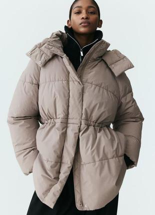 Куртка-пуфер с капюшоном h&m