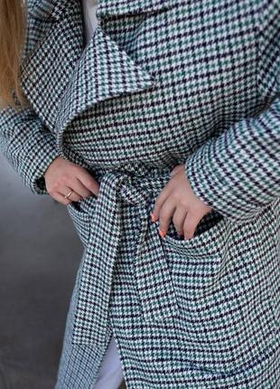Гусиная лапка 42-64р женское пальто утепленное на подкладке и синтепоне2 фото