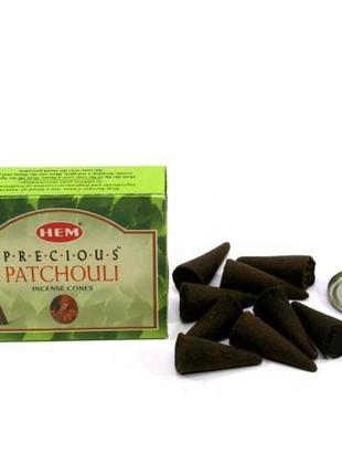 Пахощі precious patchouli (коштовний пачулі) hem конуси 12 шт/уп