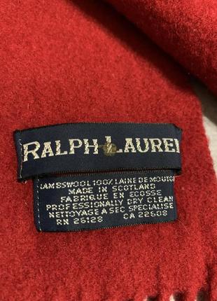 Шерстяной шарф polo ralph lauren vintage6 фото