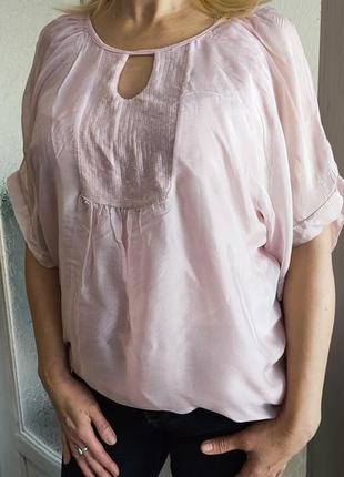 Блуза шелк италия, нежная шелковая итальянская блузка, нарядная