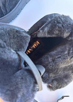 Ботинки prada зима / натуральный мех 36-41 полномерные4 фото