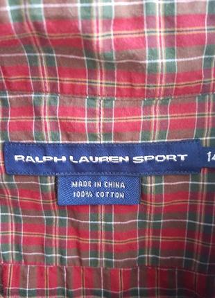 Рубашка в клетку с рюшами ralph lauren sport3 фото