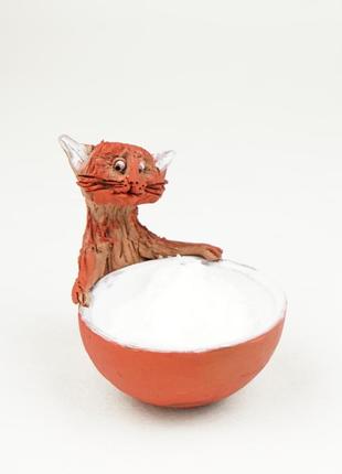 Солонка кот авторская salt shaker cat подарок маме