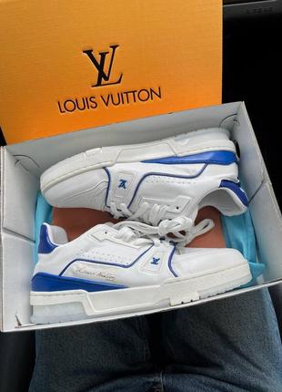 Кроссовки lv trainer white/blue