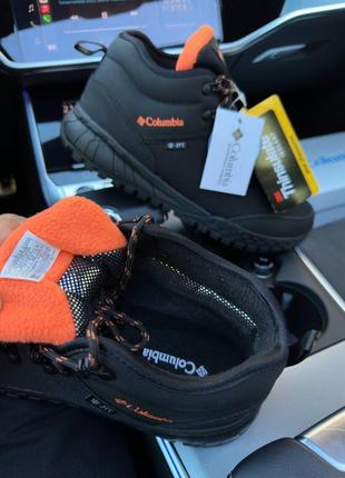 Зимние мужские кроссовки columbia firebanks mid trinsulate black orange termo -21' (термо) 41-42-43-5 фото