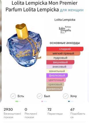 Lolita lempicka mon primier parfum 1ml.5 фото