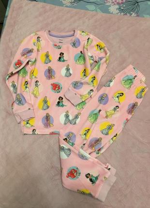 Велюровая пижама на девочку 6-7 лет