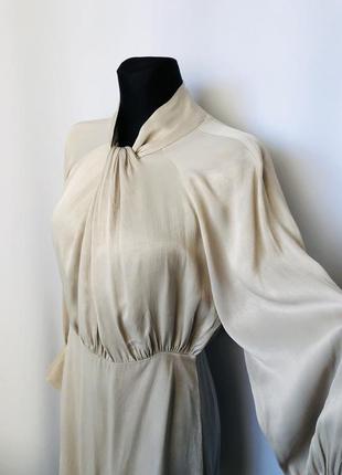 Zara сукня бежева кремова міні довгий рукав нюанси2 фото