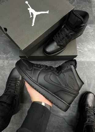 Мужские кроссовки nike air jordan n high all black