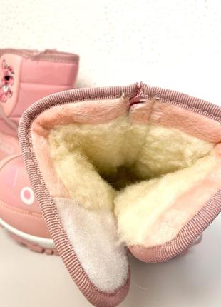 Зимняя обувь для девочки ботинки зимние детские сапоги зимние термо дутики детская обувь4 фото
