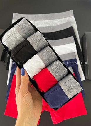 Набор мужских трусов келвин кляйн трусы для мужчины calvin klein striped long,5шт. размерm fellix набір трусів