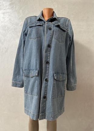 Подовжений джинсовий піджак пальто /modstrom